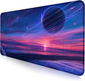 Anime Landscape Mouse Pad, Oversized Gaming Desk Pad, Space Planet Computer by LQFIWSS