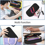 Cute Initial Pencil Case for Kids Students, Large Capacity Pencil Pouch for - Image 6