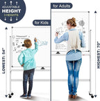 Dry Erase Whiteboard Easel on Wheels - Image 2
