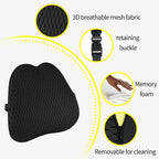 Lumbar Support Pillow for Office Chair, Memory Foam Back Lumbar Support Pillow - Image 4