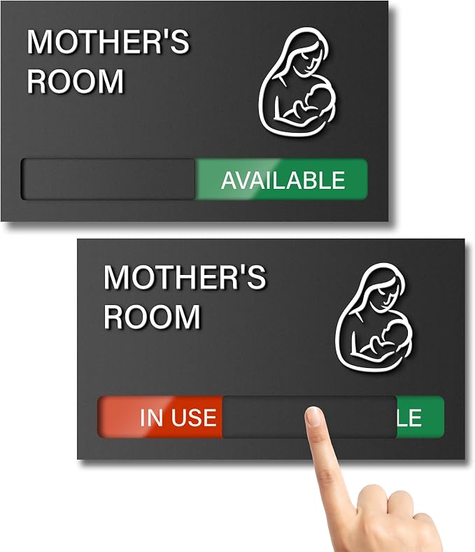 Mother's Room Sign, Lactation Room Available In Use Door Sign, Breastfeeding in by EliteSign