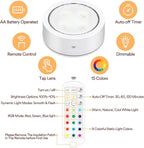 TECOMLIGHT Puck Lights with Remote Control, Battery Operated Wireless Under - Image 2