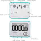 Digital Kitchen Timer Magnetic Loud Alarm, Large LCD Screen Silent/Beeping - Image 4