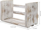 MyGift Rustic Expandable Whitewashed Wood Desktop Bookshelf/Adjustable Tabletop - Image 3