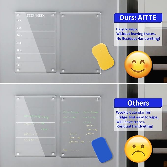 AITEE Acrylic Magnetic Weekly Meal Planner - Image 4
