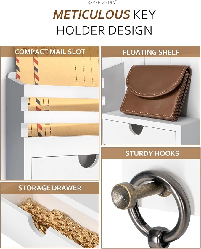 Rebee Vision Decorative Key Holder Wall Mount - Image 3