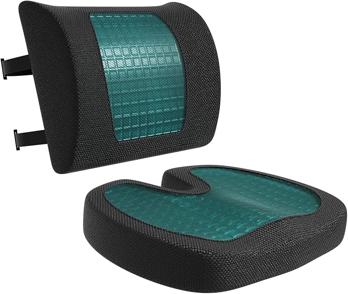 Amazon Basics Comfortable Seat Cushion & Lumbar Support by AmazonBasics