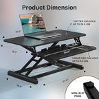JOY worker Standing Desk Converter, Desktop Workstation Riser - Image 2