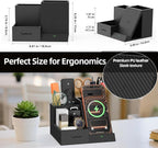 TopMade Wireless Charger Nightstand Organizer, Leather Desktop Organizers - Image 7