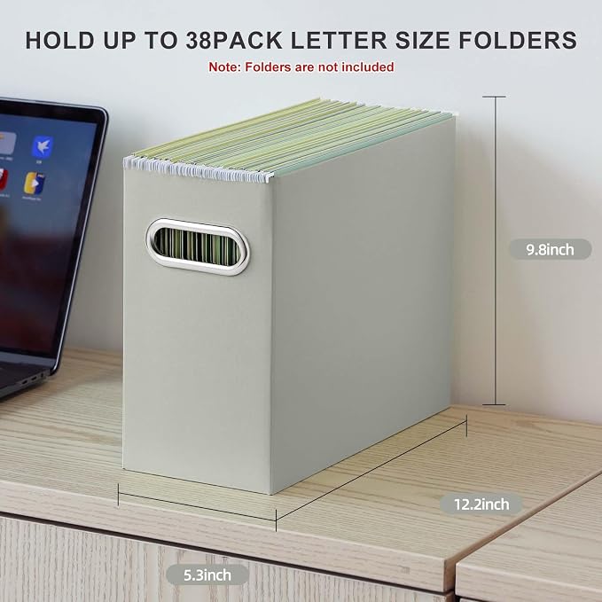 Oterri Cardboard File Organizer Box - Image 2