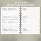 Clever Fox Password Book Spiral – Internet Address & Password Organizer - Image 3