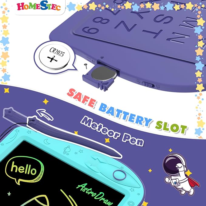 HOMESTEC Astrodraw Drawing Pad Toys, Colorful LCD Writing Tablet - Image 4