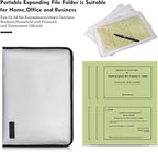 ENGPOW Expanding File Folder Important Document Organizer Fireproof and - Image 5