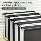 ANSOOK Extra Capacity Hanging File Folders Letter Size, 3 Inch Reinforce - Image 4
