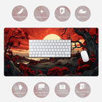 Red and Black Mouse Pad Japanese Mouse Pad XL Black Anime Big Mouse Pads - Image 6