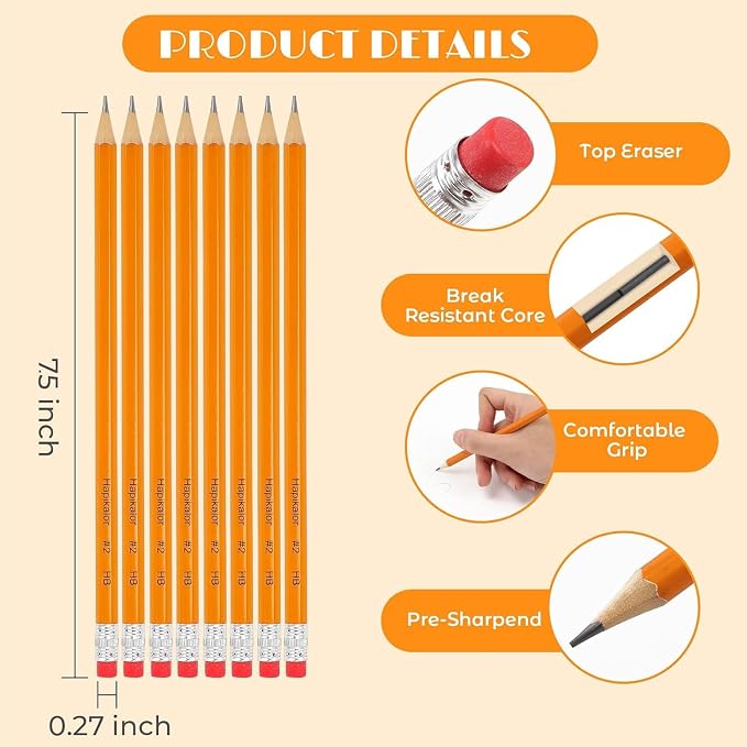 600 Pack Sharpened #2 HB Pencils - Image 3