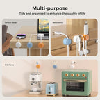 9 Pack Cord Organizer, Spring Cable Management, Adhesive Cute Cable Holder Clips - Image 9