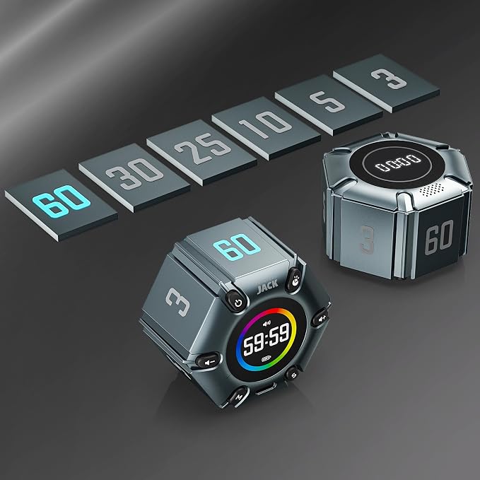 Printers Jack Timer, Visual Pomodoro Timer, Productivity Cube Mute & Vibration - Image 8