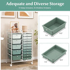 COSTWAY 15-Drawer Rolling Storage Cart, Mobile Utility Cart - Image 4