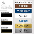 Custom Wall or Door Sign, Personalized Square Plaque Engraved Message - Image 2