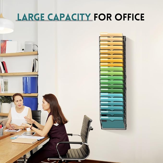 SUPEASY Wall File Organizer Mesh Office Mail Holder, Hanging Wall Organizer - Image 2