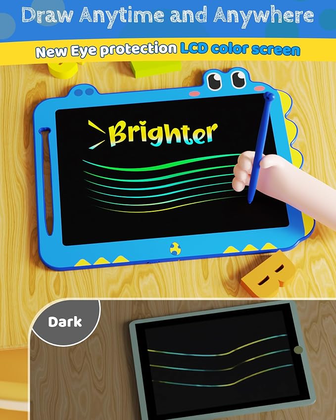 Kikapabi LCD Writing Tablet for Kids, 12 inch Dinosaur Doodle Board Toys Gifts - Image 4