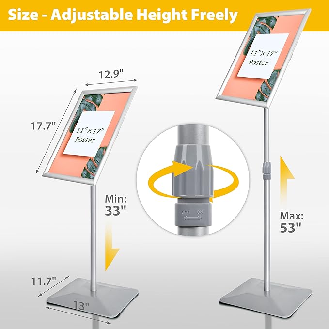 VAIIGO 11"x17" Pedestal Poster Sign Holder Stand - Image 3