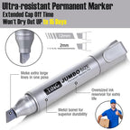 Fuutreo 10 Pack Jumbo Permanent Markers Bulk Large Chisel Tip Permanent Markers - Image 3