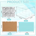 4x6 Index Card Holder Acrylic Index Card Organizer Clear Index Card Box Flash - Image 2