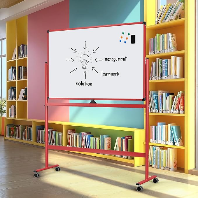 Large Dry-Erase Rolling Magnetic Whiteboard - Image 8