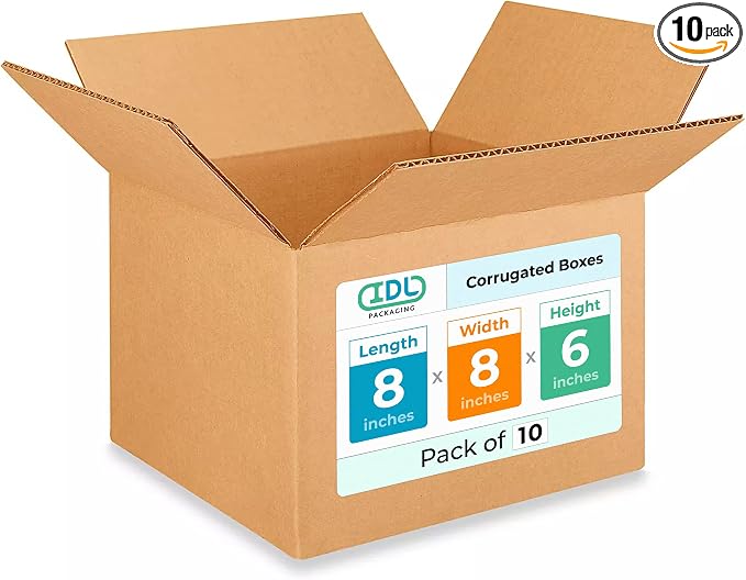 Small Moving & Shipping Boxes 8x8x6 inches by IDLPackaging