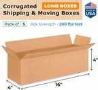 Long Moving & Shipping Boxes 16 x 4 x 4 inches - Image 2