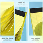 Roneky Legal Pads 8.5 x 11 Yellow Note Pads, 2 Pack College Ruled Notepads 8.5 - Image 3