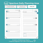 IN-LUXPRO Planner 2026 Daily Weekly and Monthly, 6.5"x3.75", 12 Months Spiral - Image 3
