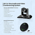 TONGVEO 10x Zoom Conference Room Video Camera System, All-in-One HD 1080P 60fps - Image 2