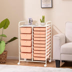 GOFLAME 15-Drawer Rolling Storage Cart, Craft Storage Cart - Image 9