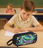 AnySmic Dinosaur Pencil Case for Boys and Girls, Dino Pencil Pouch for Kids - Image 7