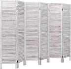 Giantex 6 Panel Wood Room Divider, 5.6 Ft Tall Oriental Folding Freestanding by Giantex