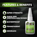 Medium Super Glue Liquid, All Purpose CA Glue - Image 2
