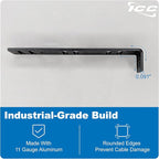 ICC 6” Metal L-Shaped Cable Management Bracket, Vertical/Horizontal, Rack or - Image 2