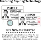 Threshold 3.25-inch Tab Expiring Visitor Badges on a Roll | 1 Roll Compatible - Image 2