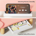 AFOOYO Dual Monitor Riser, Cookie-Shaped Adjustable Length & Swivel Angle - Image 5