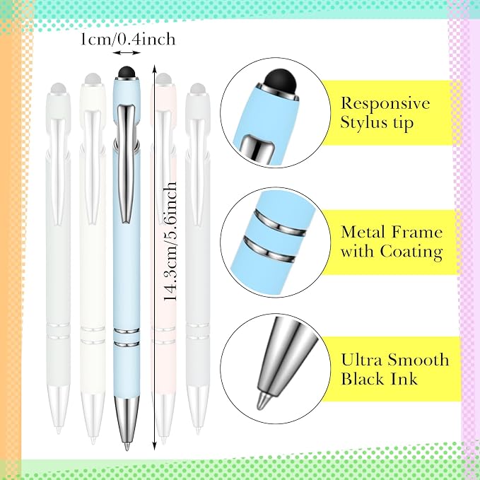 Zonon 38 Pieces Rubberized Ballpoint Pen - Image 3