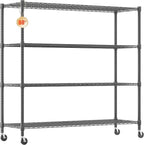 Homdox 60”W Storage Shelves, 4 Tier Heavy Duty Wire Shelving Unit by HOMDOX