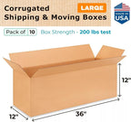 Exrta Large Shipping & Moving Boxes 36x12x12" - Image 2