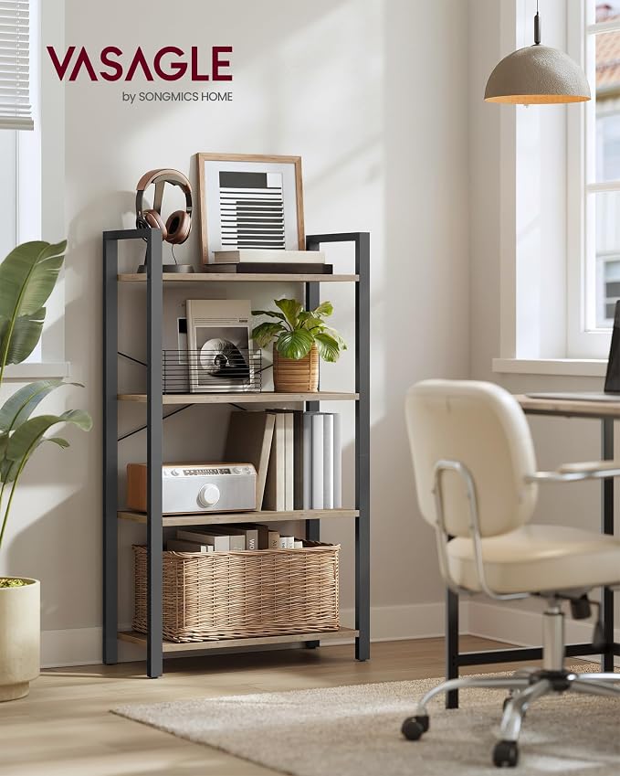 VASAGLE 4-Tier Bookshelf, Bookcase - Image 2