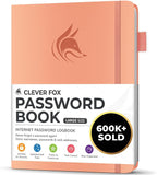 Clever Fox Password Book with alphabetical tabs. Internet Address Organizer by CleverFox