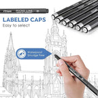 YISAN Ultra Fine Tip Pens Black 01, Extra Fine Point Writing Ink Pens, 0.25mm - Image 3