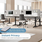 MORDEER 47.2" Privacy Desk Divider Panel, Acoustic Divider Panels - Image 3