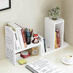 YGYQZ Desk Shelves Desktop Orgnizer Shelf-White Office Organization - Image 2